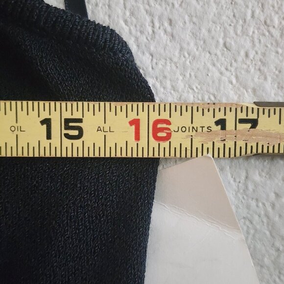 St John Evening Dress Womens 6 Black Halter Beaded Detail Wool Blend Made USA - Picture 16 of 16